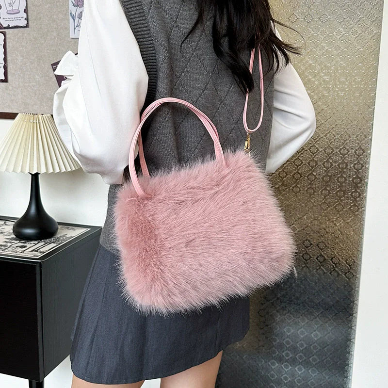 Faux Fur Tote Bag Women's
