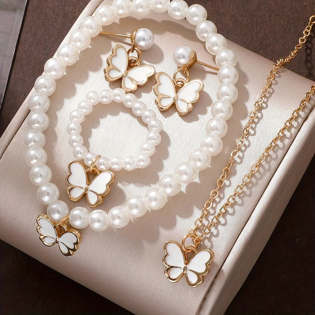 Flower Five-leaf Clover (Bracelet Earrings Necklace )