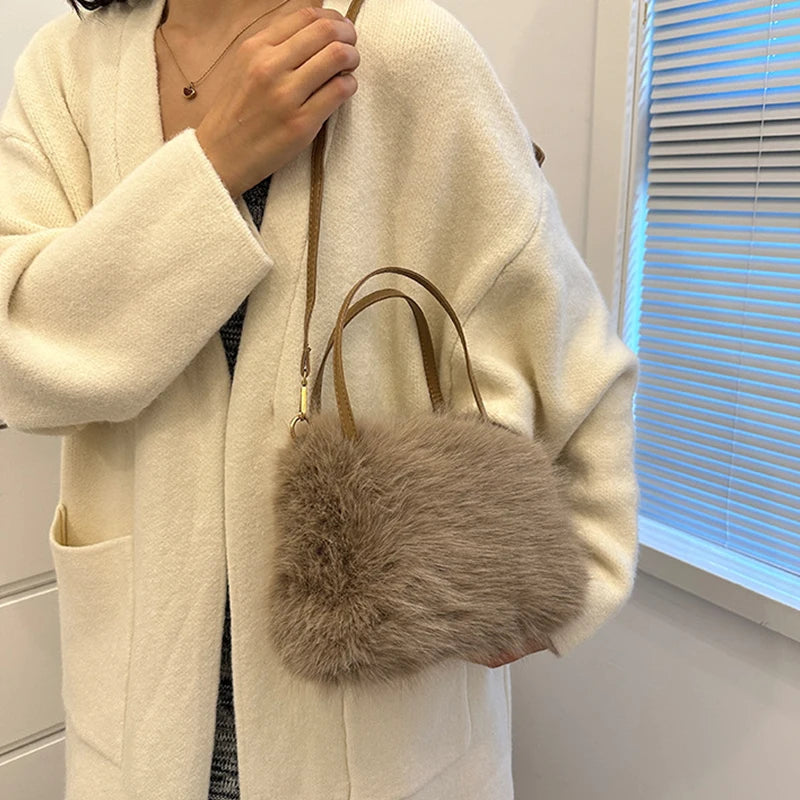 Faux Fur Tote Bag Women's